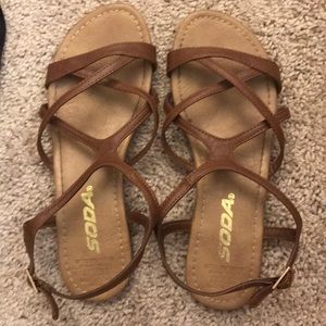 Brown strap sandals